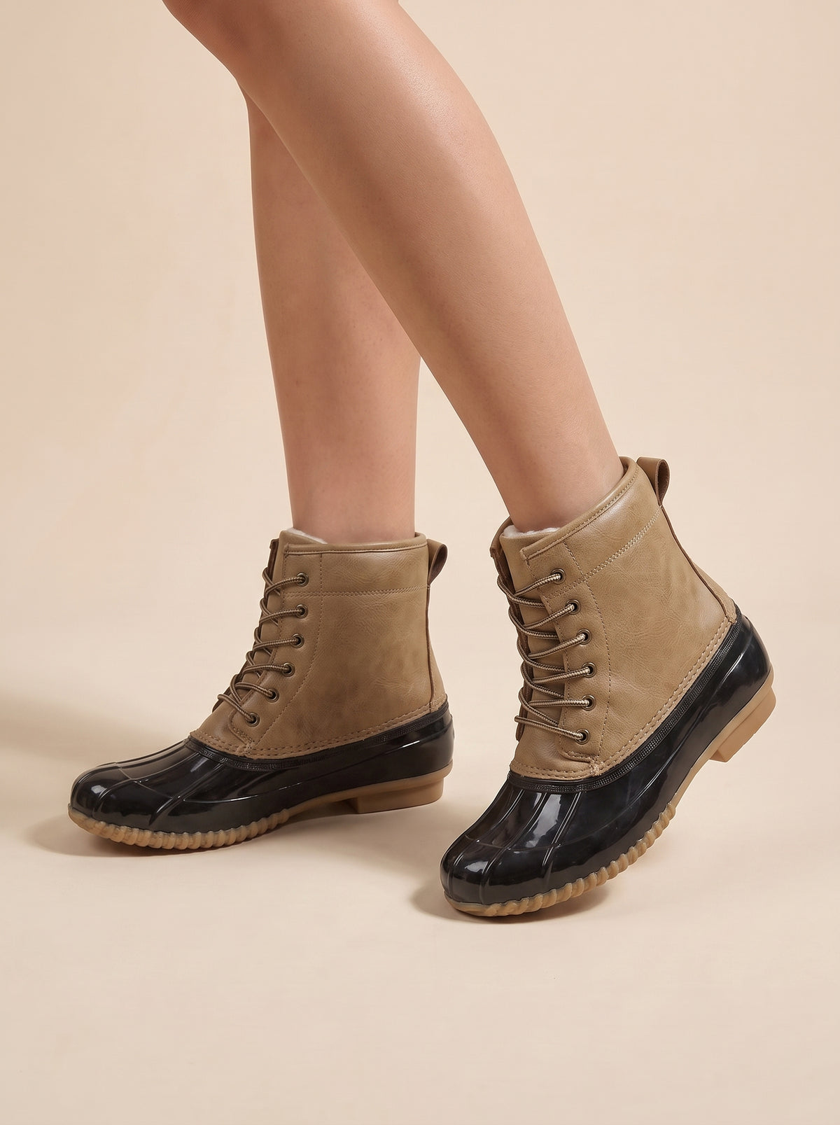 Winterstiefel Beige