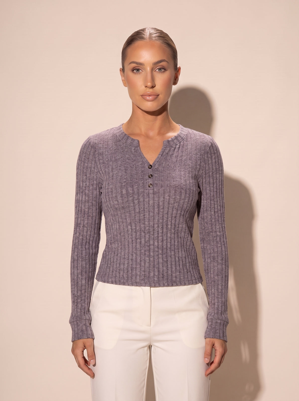 Henley Shirt Grau
