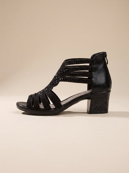Riemchensandalette Schwarz
