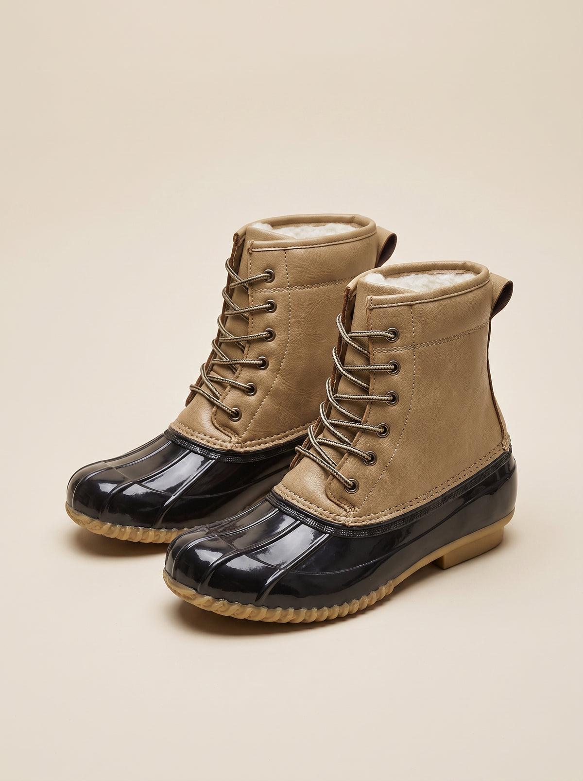 Winterstiefel Beige