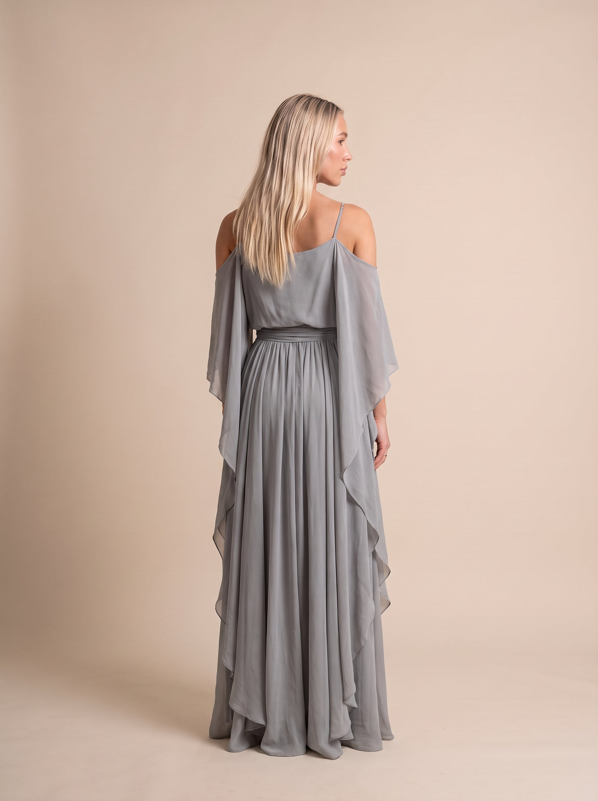 Chiffon Zweiteiler Grau