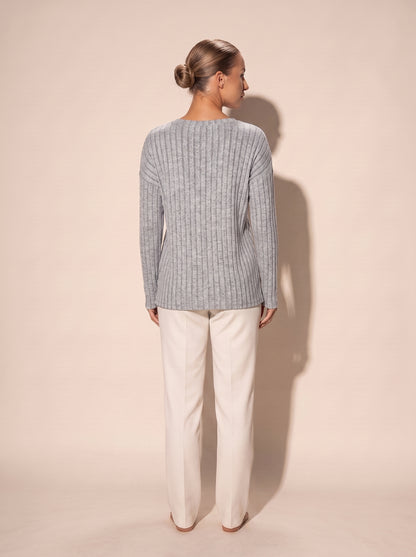 Henley Shirt Grau