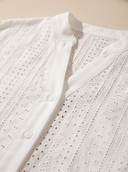 Lochstickerei Bluse